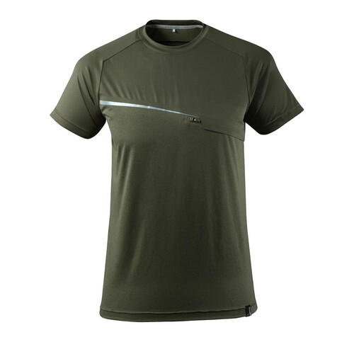 T-Shirt, feuchtigkeitstransportierend /  Gr. XS, Moosgrün Produktbild