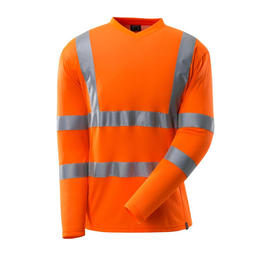 T-Shirt, V-Ausschnitt, lange Ärmel /  Gr. L, Hi-vis Orange Produktbild