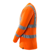 T-Shirt, V-Ausschnitt, lange Ärmel /  Gr. L, Hi-vis Orange Produktbild Additional View 1 S