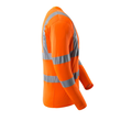 T-Shirt, V-Ausschnitt, lange Ärmel /  Gr. L, Hi-vis Orange Produktbild Additional View 3 S