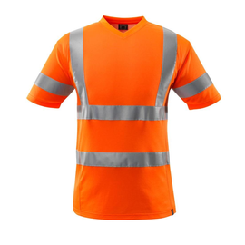T-Shirt, V-Ausschnitt / Gr. L, Hi-vis  Orange Produktbild
