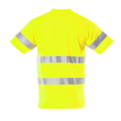 T-Shirt, V-Ausschnitt / Gr. L, Hi-vis  Gelb Produktbild Additional View 2 S