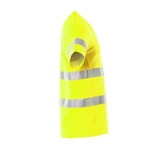 T-Shirt, V-Ausschnitt / Gr. L, Hi-vis  Gelb Produktbild Additional View 3 L