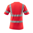 T-Shirt, V-Ausschnitt / Gr. L, Hi-vis  Rot Produktbild Additional View 2 S