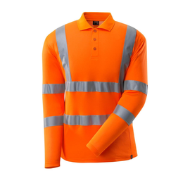 Polo-Shirt, lange Ärmel / Gr. M, Hi-vis  Orange Produktbild