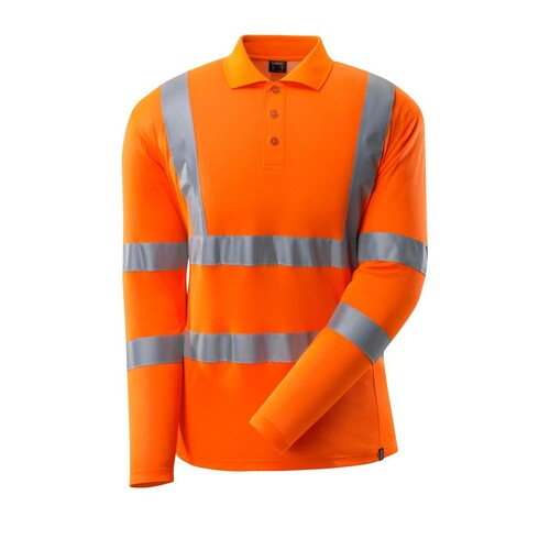 Polo-Shirt, lange Ärmel / Gr. M, Hi-vis  Orange Produktbild