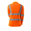 Polo-Shirt, lange Ärmel / Gr. M, Hi-vis  Orange Produktbild Additional View 2 S