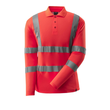 Polo-Shirt, lange Ärmel / Gr. 4XL,  Hi-vis Rot Produktbild