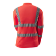 Polo-Shirt, lange Ärmel / Gr. M, Hi-vis  Rot Produktbild Additional View 2 S