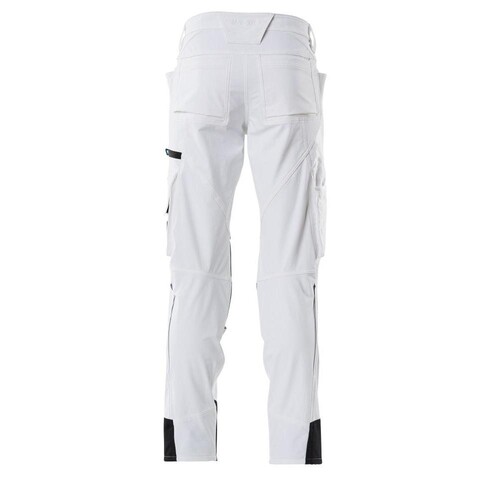 Hose mit Knietaschen, Damen, Pearl /  Gr. 76C36, Weiß Produktbild Additional View 2 L