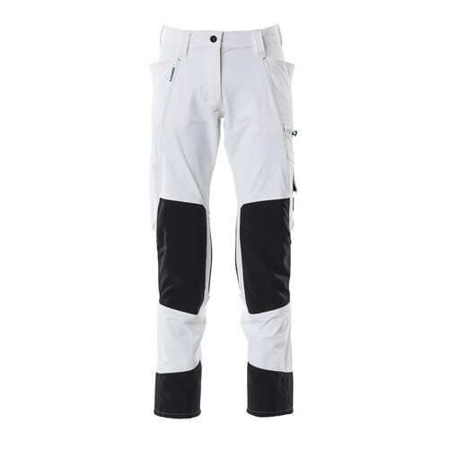 Hose mit Knietaschen, Damen, Pearl /  Gr. 82C38, Weiß Produktbild