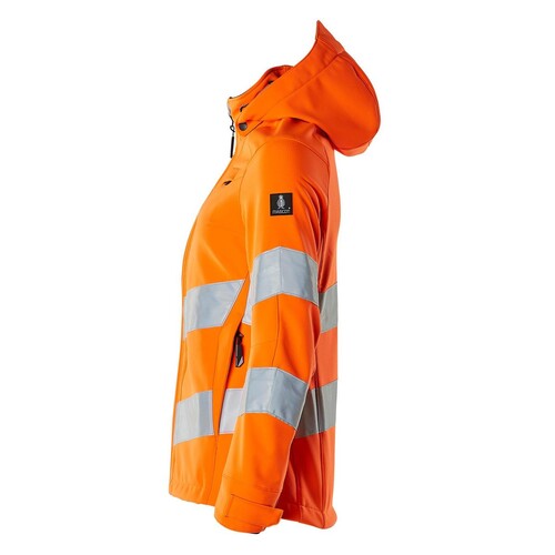 Soft Shell Jacke, Damenmodell, EN20471  / Gr. M, Hi-vis Orange Produktbild Additional View 1 L