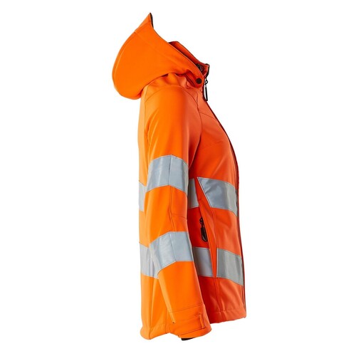 Soft Shell Jacke, Damenmodell, EN20471  / Gr. XS, Hi-vis Orange Produktbild Additional View 3 L