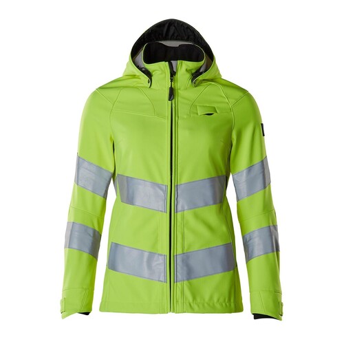 Soft Shell Jacke, Damenmodell, EN20471  / Gr. L, Hi-vis Gelb Produktbild