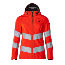 Soft Shell Jacke, Damenmodell, EN20471  / Gr. 2XL, Hi-vis Rot Produktbild