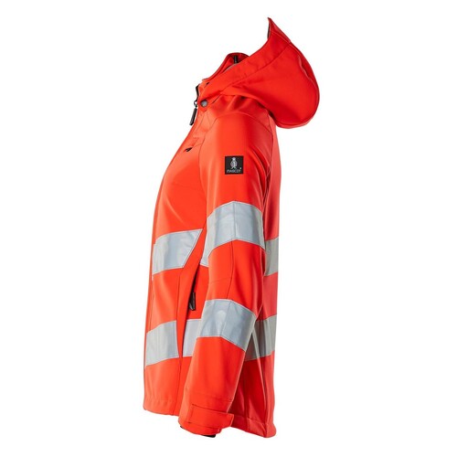 Soft Shell Jacke, Damenmodell, EN20471  / Gr. M, Hi-vis Rot Produktbild Additional View 1 L