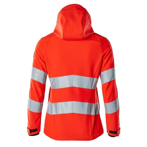 Soft Shell Jacke, Damenmodell, EN20471  / Gr. S, Hi-vis Rot Produktbild Additional View 2 L