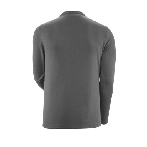 T-Shirt, Langarm, moderne Passform /  Gr. M, Dunkelanthrazit Produktbild Additional View 2 L