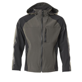 Hard Shell Jacke, Stretch, wasserdicht  / Gr. XL, Dunkelanthrazit/Schwarz Produktbild