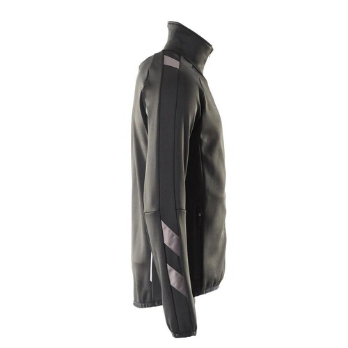 Fleecepullover mit Reißverschluss  Microfleecejacke / Gr. L, Schwarz Produktbild Additional View 3 L