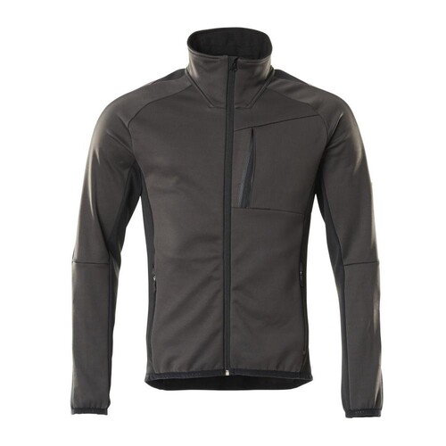 Fleecepullover mit Reißverschluss  Microfleecejacke / Gr. 2XL,  Dunkelanthrazit/Schwarz Produktbild