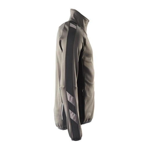 Fleecepullover mit Reißverschluss  Microfleecejacke / Gr. L,  Dunkelanthrazit/Schwarz Produktbild Additional View 3 L
