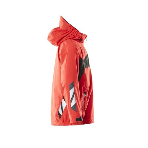 Hard Shell Jacke,Kinder,geringes  Gewicht Hard shell Jacke für Kinder /  Gr. 152, Verkehrsrot/Schwarz Produktbild Additional View 3 L