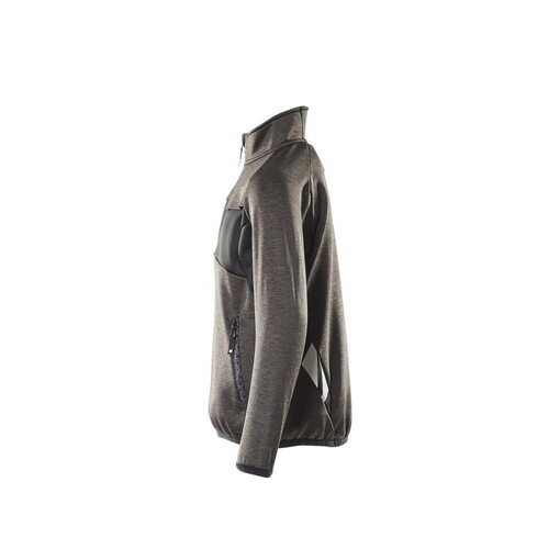 Fleecepullover für Kinder, kurzer  Zipper / Gr. 140,  Dunkelanthrazit/Schwarz Produktbild Additional View 1 L