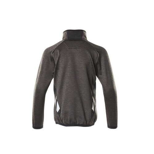 Fleecepullover für Kinder, kurzer  Zipper / Gr. 140,  Dunkelanthrazit/Schwarz Produktbild Additional View 2 L