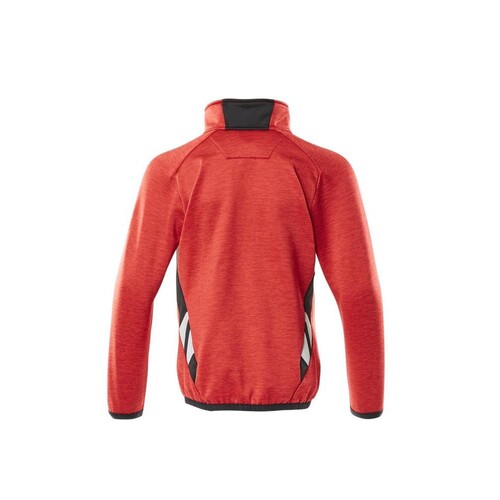 Fleecepullover für Kinder, kurzer  Zipper / Gr. 152, Verkehrsrot/Schwarz Produktbild Additional View 2 L