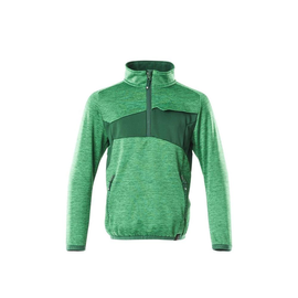 Fleecepullover für Kinder, kurzer  Zipper / Gr. 104, Grasgrün/Grün Produktbild