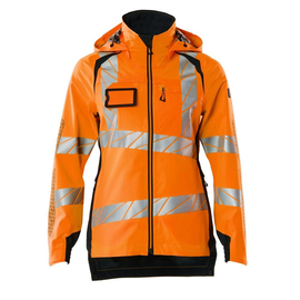 Hard Shell Jacke, Damen, leichtem  Futter / Gr. 2XL, Hi-vis  Orange/Schwarzblau Produktbild