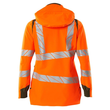 Hard Shell Jacke, Damen, leichtem  Futter / Gr. M, Hi-vis Orange/Moosgrün Produktbild Additional View 1 S