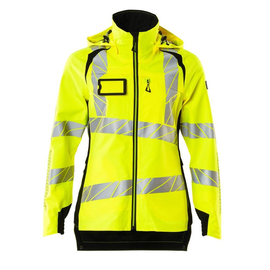 Hard Shell Jacke, Damen, leichtem  Futter / Gr. 4XL, Hi-vis Gelb/Schwarz Produktbild