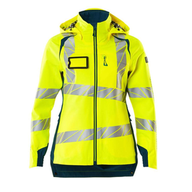 Hard Shell Jacke, Damen, leichtem  Futter / Gr. 4XL, Hi-vis  Gelb/Dunkelpetroleum Produktbild