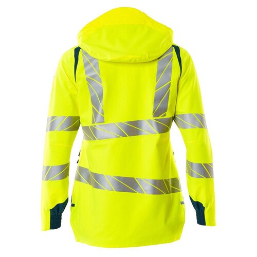 Hard Shell Jacke, Damen, leichtem  Futter / Gr. 4XL, Hi-vis  Gelb/Dunkelpetroleum Produktbild Additional View 1 L