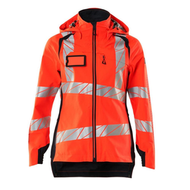 Hard Shell Jacke, Damen, leichtem  Futter / Gr. 4XL, Hi-vis  Rot/Schwarzblau Produktbild