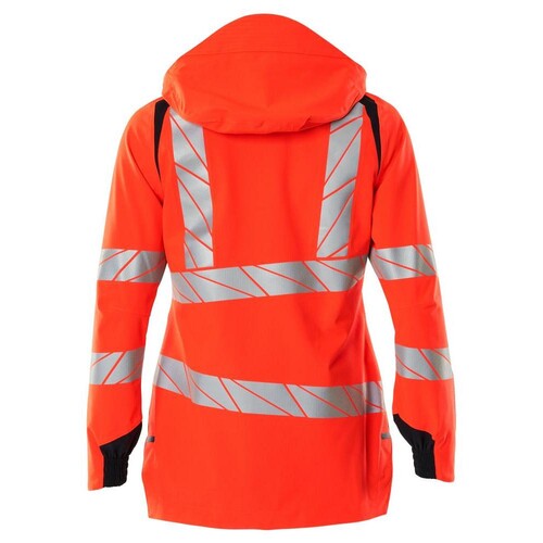 Hard Shell Jacke, Damen, leichtem  Futter / Gr. M, Hi-vis Rot/Schwarzblau Produktbild Additional View 1 L
