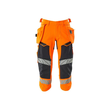 Dreiviertel-Hose, Hängetaschen, Stretch  / Gr. C60, Hi-vis Orange/Schwarzblau Produktbild