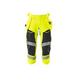 Dreiviertel-Hose, Hängetaschen, Stretch  / Gr. C60, Hi-vis Gelb/Schwarzblau Produktbild