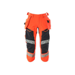 Dreiviertel-Hose, Hängetaschen, Stretch  / Gr. C47, Hi-vis Rot/Schwarzblau Produktbild