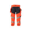 Dreiviertel-Hose, Hängetaschen, Stretch  / Gr. C64, Hi-vis Rot/Schwarzblau Produktbild Additional View 2 S