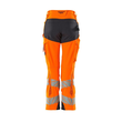 Hose, Damen,DIAMOND,  Knietaschen,Stretch / Gr. 76C52, Hi-vis  Orange/Schwarzblau Produktbild Additional View 2 S