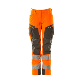 Hose, Damen,DIAMOND,  Knietaschen,Stretch / Gr. 76C34, Hi-vis  Orange/Dunkelanthrazit Produktbild