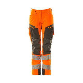 Hose, Damen,DIAMOND,  Knietaschen,Stretch / Gr. 76C38, Hi-vis  Orange/Dunkelanthrazit Produktbild