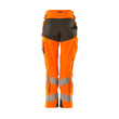 Hose, Damen,DIAMOND,  Knietaschen,Stretch / Gr. 82C38, Hi-vis  Orange/Dunkelanthrazit Produktbild Additional View 2 S