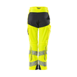 Hose, Damen,DIAMOND,  Knietaschen,Stretch / Gr. 76C38, Hi-vis  Gelb/Schwarzblau Produktbild Additional View 2 S