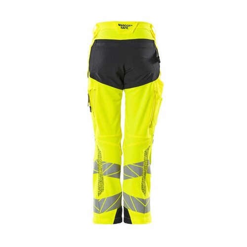 Hose, Damen,DIAMOND,  Knietaschen,Stretch / Gr. 82C42, Hi-vis  Gelb/Schwarzblau Produktbild Additional View 2 L
