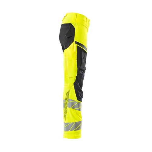 Hose, Damen,DIAMOND,  Knietaschen,Stretch / Gr. 82C42, Hi-vis  Gelb/Schwarzblau Produktbild Additional View 3 L