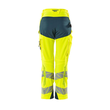 Hose, Damen,DIAMOND,  Knietaschen,Stretch / Gr. 76C52, Hi-vis  Gelb/Dunkelpetroleum Produktbild Additional View 2 S